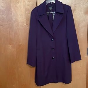 Peck & Peck Plum Purple Trench Coat